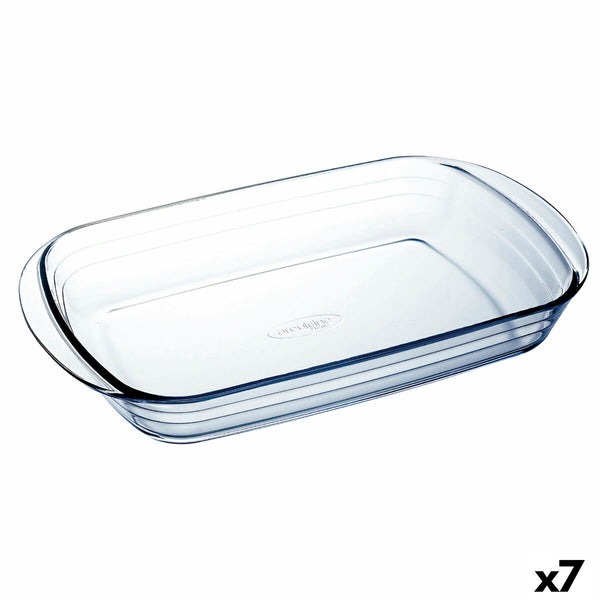 Oven Dish Ô Cuisine   Rectangular 32 x 20 x 6 cm Transparent Glass (7 Units)