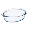 Oven Dish Pyrex Classic Vidrio With lid Transparent Glass 33 x 20 x 10 cm (3 Units)