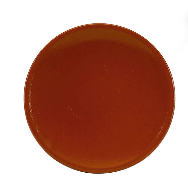 Serving Platter Raimundo Baked clay Brown Ø 30 cm (6 Units)