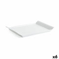 Plateau apéritif Quid Gastro Fresh 26 x 18 cm Céramique Blanc (6 Unités)