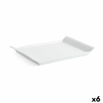 Pladenj za prigrizke Quid Gastro Fresh 26 x 18 cm Keramika Bela (6 kosov)