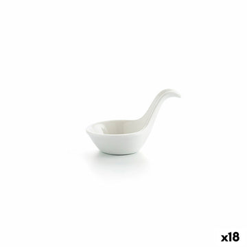 Bowl Ariane Alaska 9,6 x 5,9 cm Spoon Mini Ceramic White (18 Units)