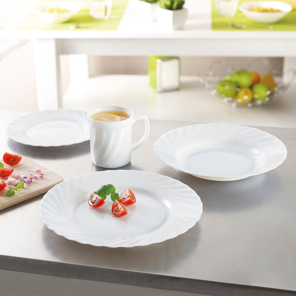 Serving Platter Luminarc Trianon White Glass (22 cm) (24 Units)