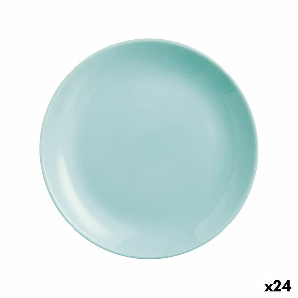 Dessert dish Luminarc Diwali Turquoise Glass (19 cm) (24 Units)