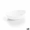 Serving Platter Luminarc Smart Cuisine Oval White Glass 25 x 15 cm (6 Units)