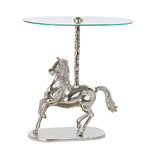 Side table DKD Home Decor Aluminium Crystal Horse (54 x 39 x 57 cm)