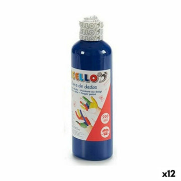 Finger Paint 200 ml Blue 12 Units