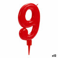 Candle Red Birthday Number 9 (12 Units)