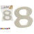 Decoration polystyrene Number 8 (2 x 15 x 10 cm) (12 Units)