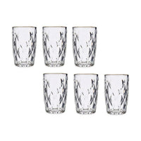 Glass Golden Transparent Glass 6 Units (340 ml)