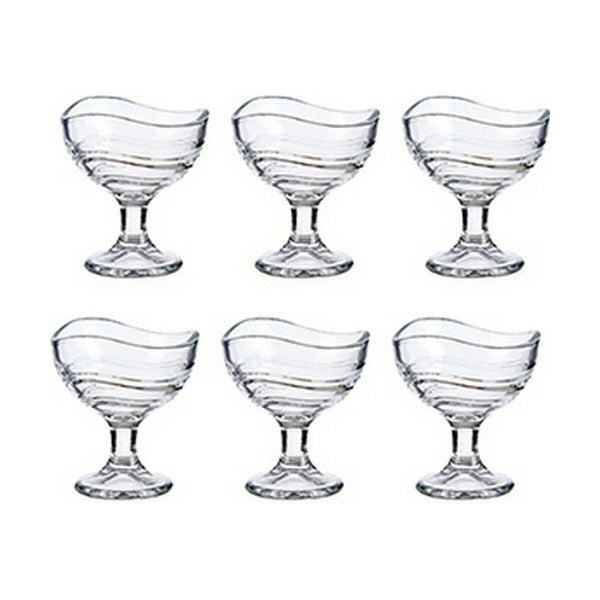 Coupe de glaces et de milkshakes Transparent verre 6 Unités (135 ml)