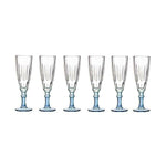 Champagne glass Exotic Crystal Blue 6 Units (170 ml)