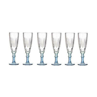 Champagne glass Exotic Crystal Blue 6 Units (170 ml)