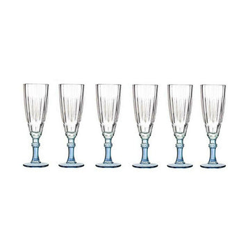 Champagne glass Exotic Crystal Blue 6 Units (170 ml)