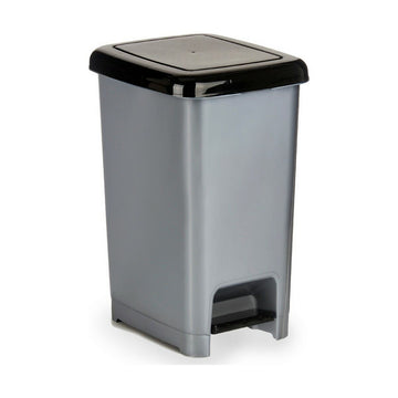 Pedal bin Black Grey Plastic 25 L (37 x 47 x 26,9 cm) (8 Units)