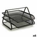 Classification tray Black Metal 30 X 34,5 X 21 cm (6 Units)