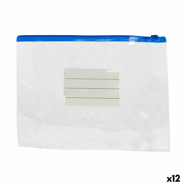 Envelopes Self-closing Plastic A5 0,5 x 18 x 24 cm (12 Units)