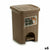 Pedal bin Stefanplast Elegance Black Beige Plastic 6 L 20,5 x 28 x 20,5 cm (6 Units)