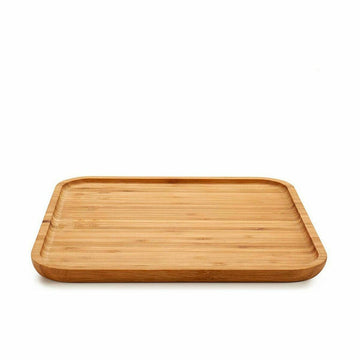 Snack tray Squared Brown Bamboo 30 x 1,5 x 30 cm (12 Units)