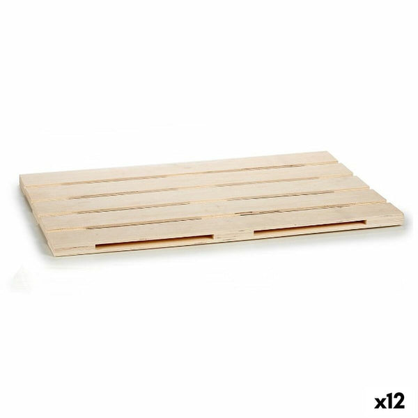 Pladenj za prigrizke Rjava Les 40 x 2 x 60 cm (12 kosov)