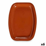 Oven Dish Baked clay 6 Units 26 x 3,5 x 35 cm