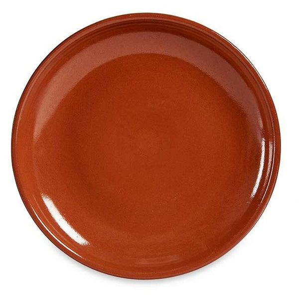 Flat Plate Meat Baked clay 23 x 2 x 23 cm (10 Units)