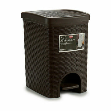 Pedal bin Stefanplast Elegance Brown Plastic 20 L 27,5 x 38,5 x 31 cm (6 Units)