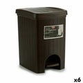 Pedal bin Stefanplast Elegance Brown Plastic 20 L 27,5 x 38,5 x 31 cm (6 Units)