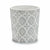 Planter Pattern White Grey Ceramic 12,3 x 12 x 12,3 cm (144 Units)