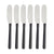 Set Butter Knife Silver Black Stainless steel Plastic (12 Units)