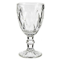 Wine glass Diamond Transparent Glass 330 ml (6 Units)