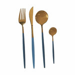 Cutlery Set Grey Golden Stainless steel (12 Units)