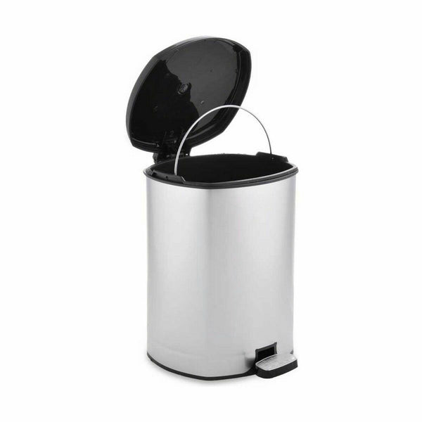 Pedal bin Silver Plastic 6 L (6 Units)