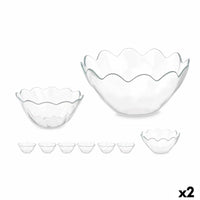 Set de Bols Hasir Transparent verre (2 Unités)