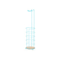 Toilet Roll Holder Blue Metal Bamboo 16,5 x 63,5 x 16,5 cm (4 Units)