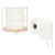 Toilet Roll Holder Pink Metal Bamboo 16,5 x 63,5 x 16,5 cm (4 Units)