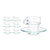 Cup with Plate Transparent Glass 90 ml (6 Units)