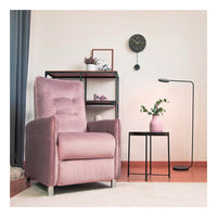 Reclining Armchair Astan Hogar Relax Manual Pink Velvet