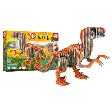 Puzzle Educa Velociraptor 3D 58 Pieces