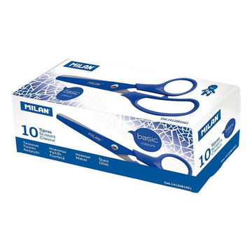 Scissors Milan Blue Stainless steel (10 Units)