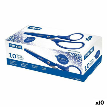 Scissors Milan Blue Stainless steel (10 Units)