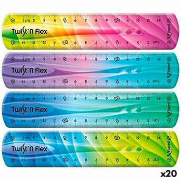 Geometry set Maped Twist'n Flex Multicolour 15 cm Flexible 20 Units