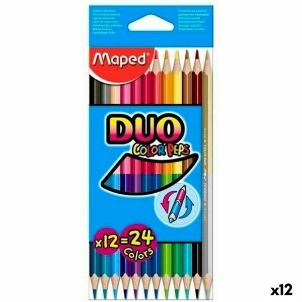 Colouring pencils Maped Duo Color' Peps	 Multicolour 12 Pieces Double-ended (12 Units)