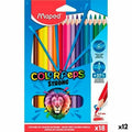 Colouring pencils Maped Color' Peps Strong Multicolour 18 Pieces (12 Units)