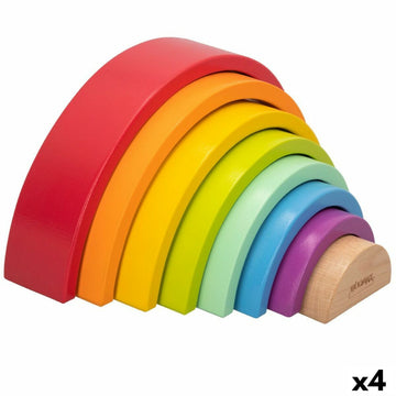 Child's Wooden Puzzle Woomax Rainbow 8 Pieces 4 Units