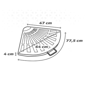 Base for beach umbrella Aktive Black Aluminium Polyresin 47 x 4 x 64 cm 1 Piece