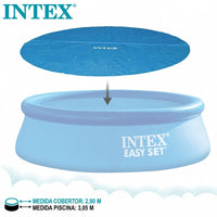 Swimming Pool Cover Intex 29021 EASY SET/METAL FRAME Blue Ø 305 cm 290 x 290 cm