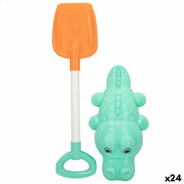 Beach toys set Colorbaby 2 Pieces Crocodile Spade polypropylene (24 Units)