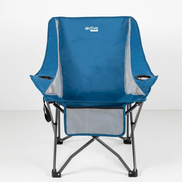 Foldable Camping Chair Aktive Blue 48 x 86 x 50 cm (2 Units)