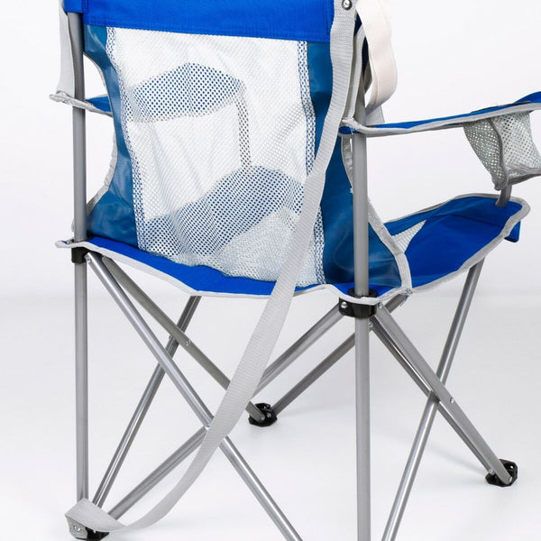 Foldable Camping Chair Aktive Blue Grey 46 x 82 x 46 cm (4 Units)